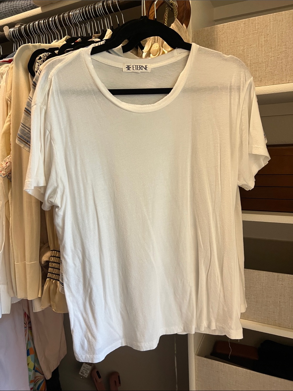 ÉTERNE Boyfriend cotton and modal-blend jersey T-shirt